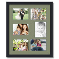 Satin Black Collage Picture Frame with 6 Openings for 5x7 Photos Z516034