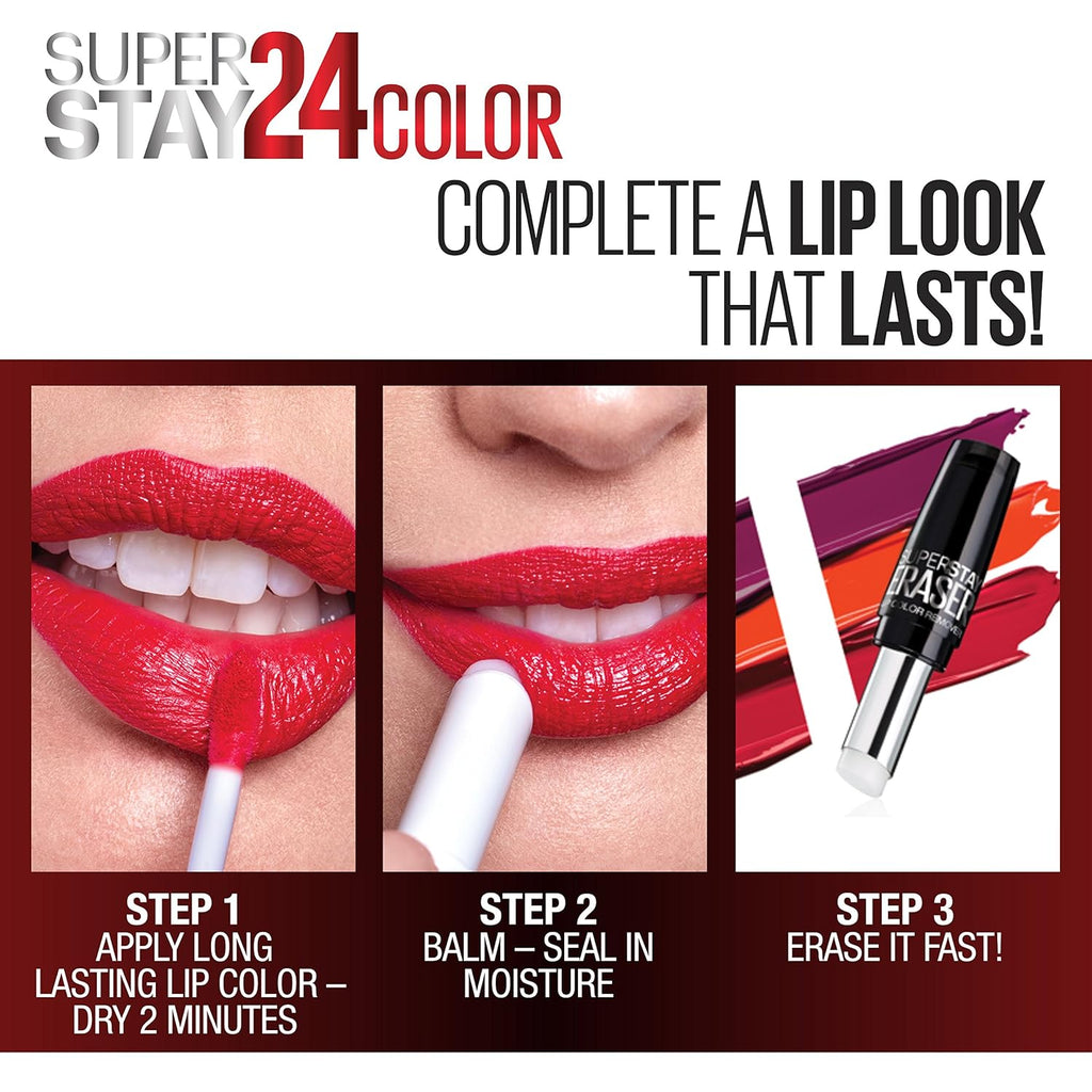2-Step Long Lasting Liquid Lipstick, Red, 1 oz (Pack of 2) P558