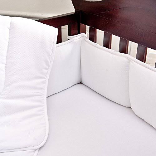 White Pique Crib Bumper C21261