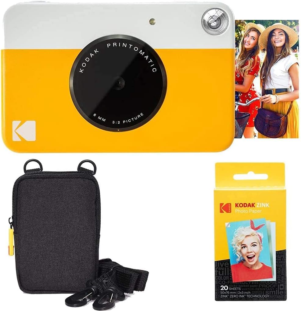 Grey Instant Camera with Zink Paper and Case K5618