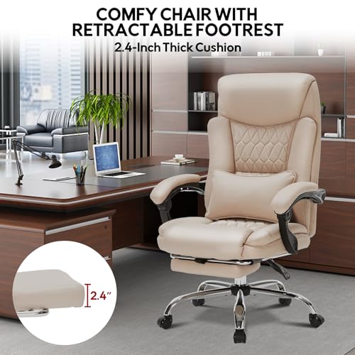 Khaki Reclining Ergonomic Office Chair A413831
