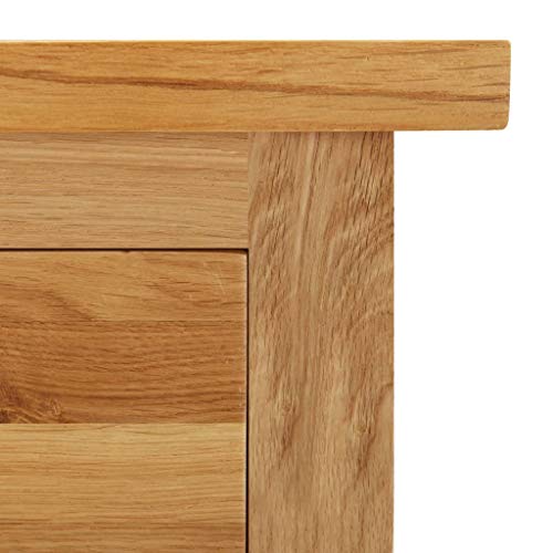 Solid Oak Wood Wardrobe with Hanging Rail and Drawers Q715