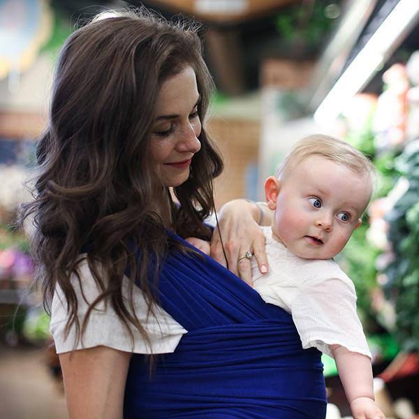 Grey Dark Blue Adjustable Wrap Baby Carrier Q469