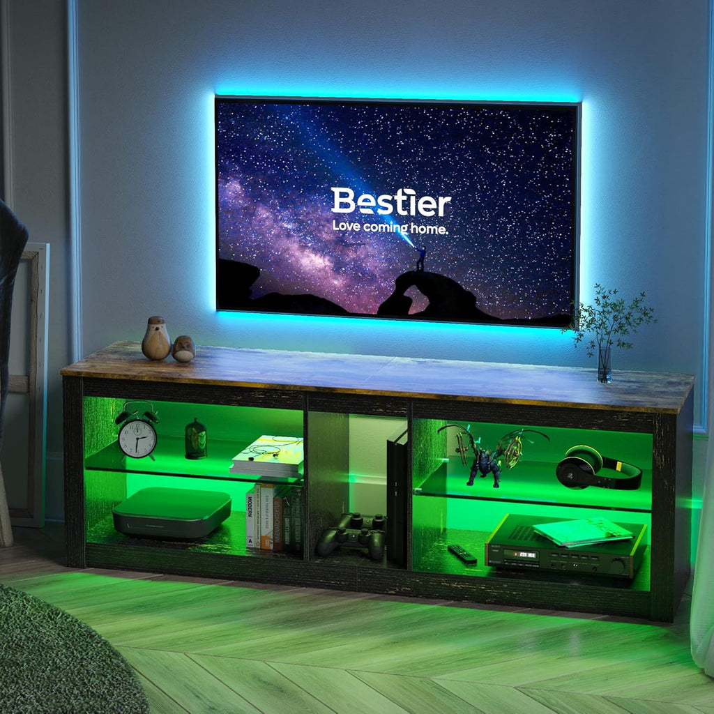 Rustic Brown 42 Inch TV Stand with LED B92753