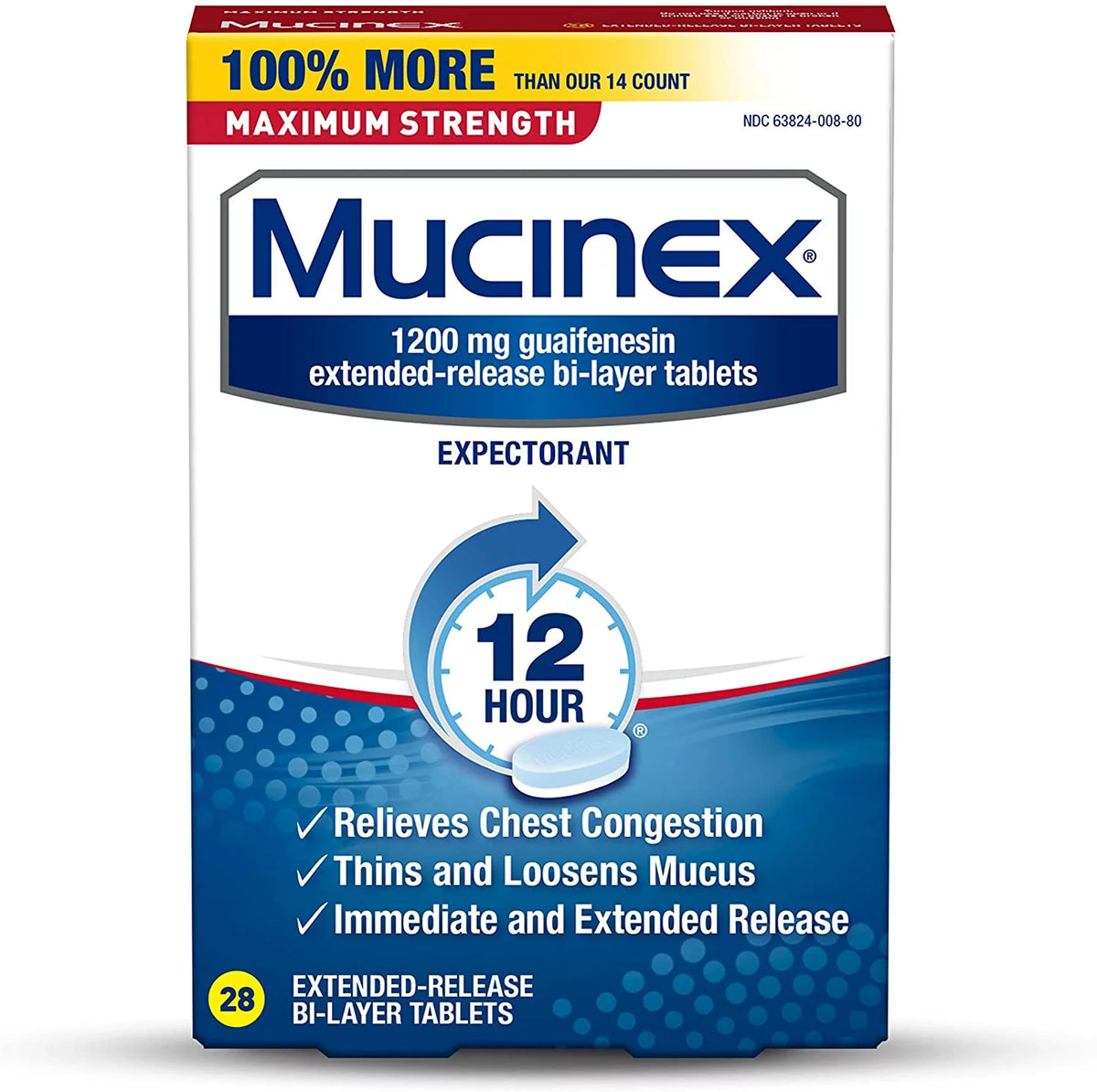 28 count Pack of 3 Extended-Release Expectorant Tablets Z744