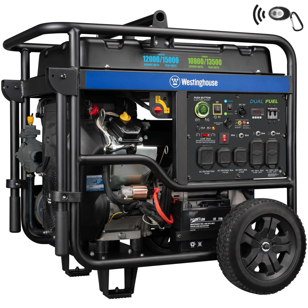 15,000 Peak Watt Dual Fuel Portable Generator R158