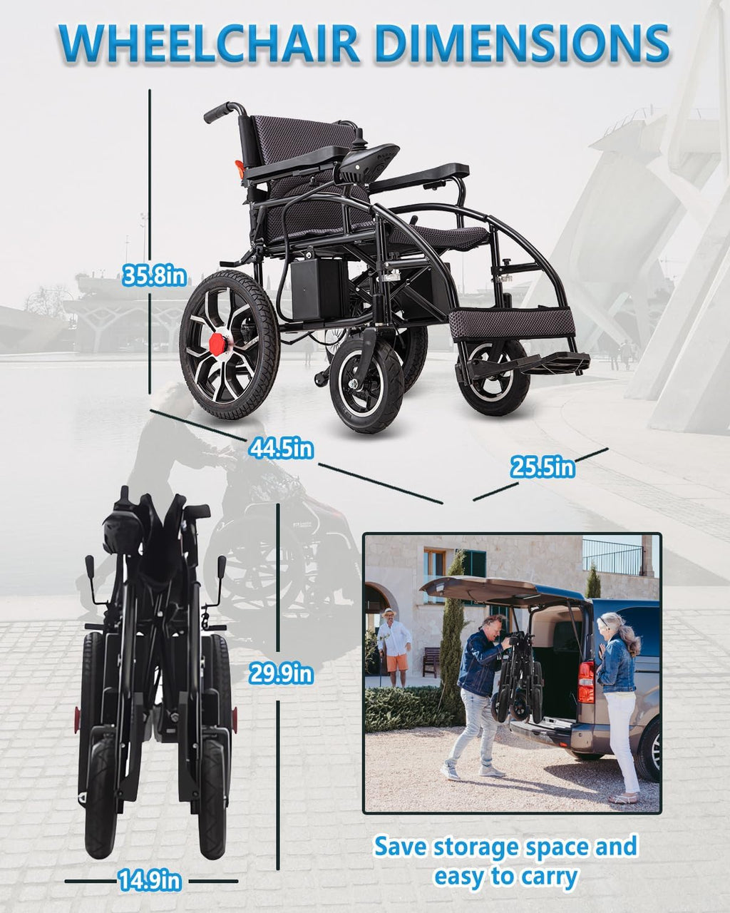 Lightweight Foldable Motorized Wheelchair I1870