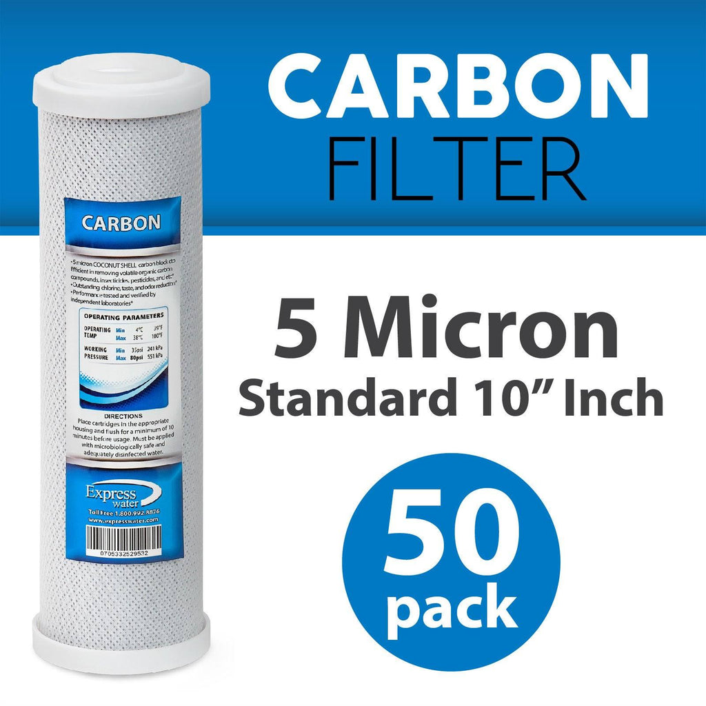 50 Pack 5 Micron Carbon Block Water Filter T265