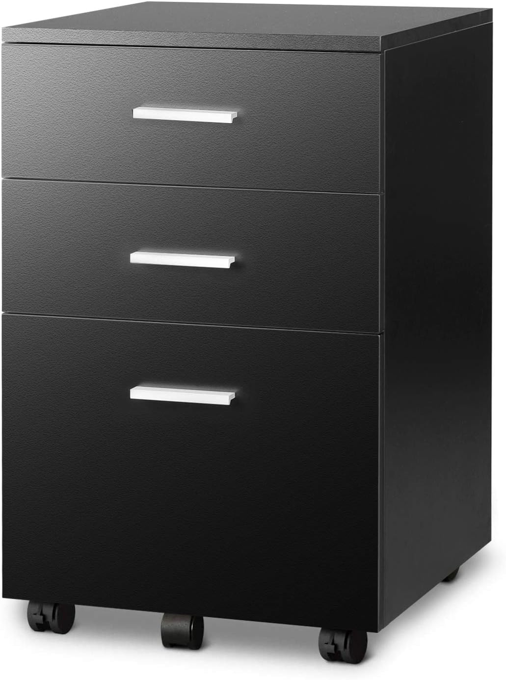 3 Drawer Wood Mobile File Cabinet V6090