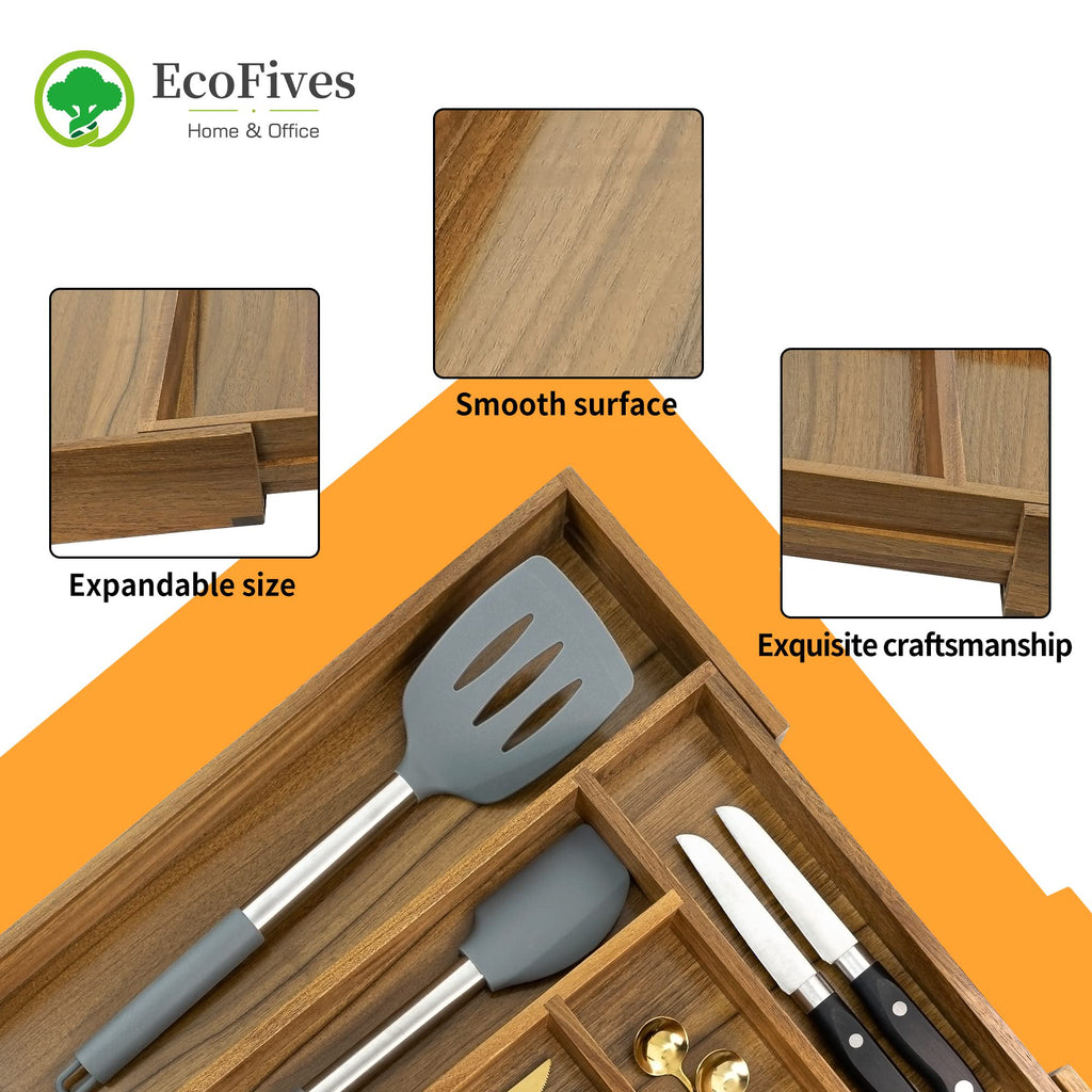 Acacia 8 Compartment Cutlery Tray Organizer T8768