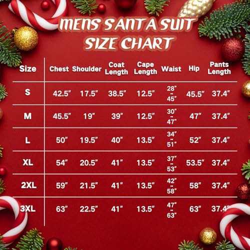 12pcs Deluxe Santa Claus Costume U4173