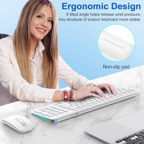 Black Rechargeable Dual-Mode Bluetooth 5.1 USB Wireless Keyboard and Mouse Combo U441