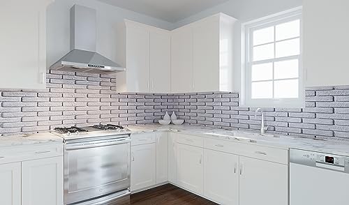 10Pcs 3D Wall Panels Peel and Stick PVC Faux Stone Backsplash Y2004