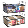 2 Pack Expandable Metal Freezer Baskets Black X662565