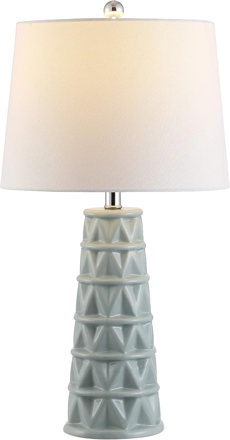 Soft Blue Ceramic 26-inch Table Lamp J252
