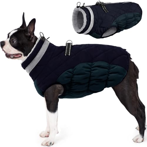 Red Dog Puffer Jacket with Harness O6265