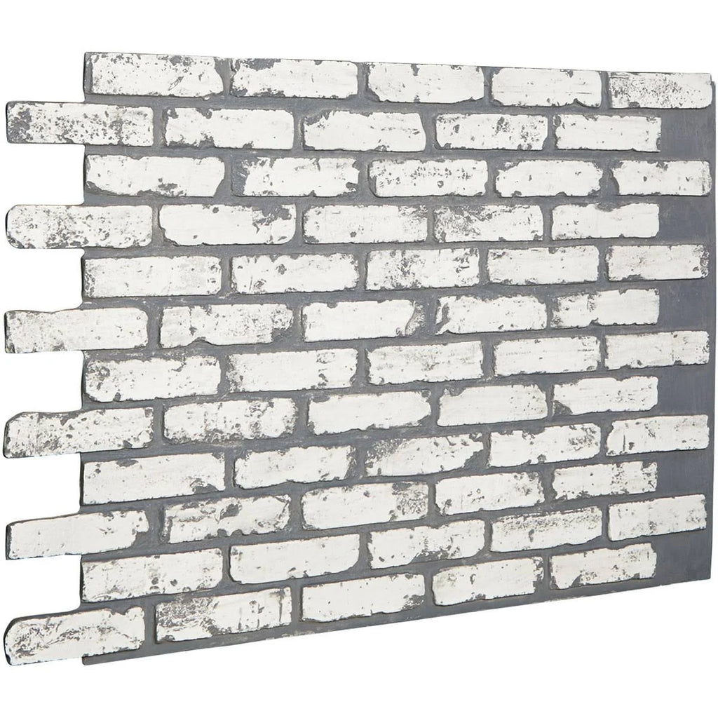 White Faux Brick Siding Panel U54388