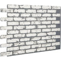 White Faux Brick Siding Panel U54388