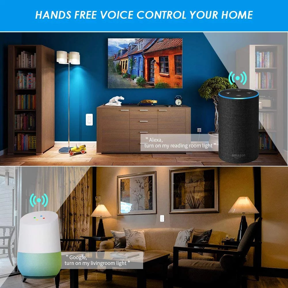 Smart Light Switch WiFi Wall Wireless 1-gang Switch with 2x WIFI Receiver D89752