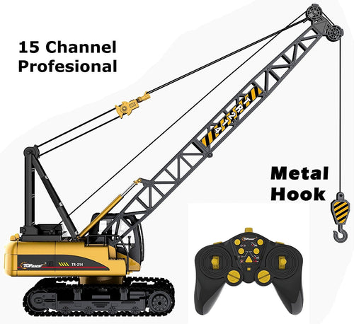 15 Channel 1:14 Scale Battery Powered RC Construction Toy Crane E1100