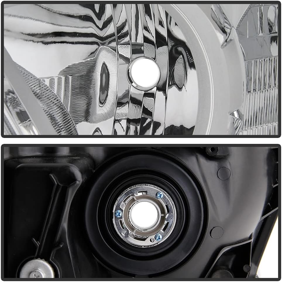 Chrome Housing Direct Replacement Headlights Pair Left+Right C901