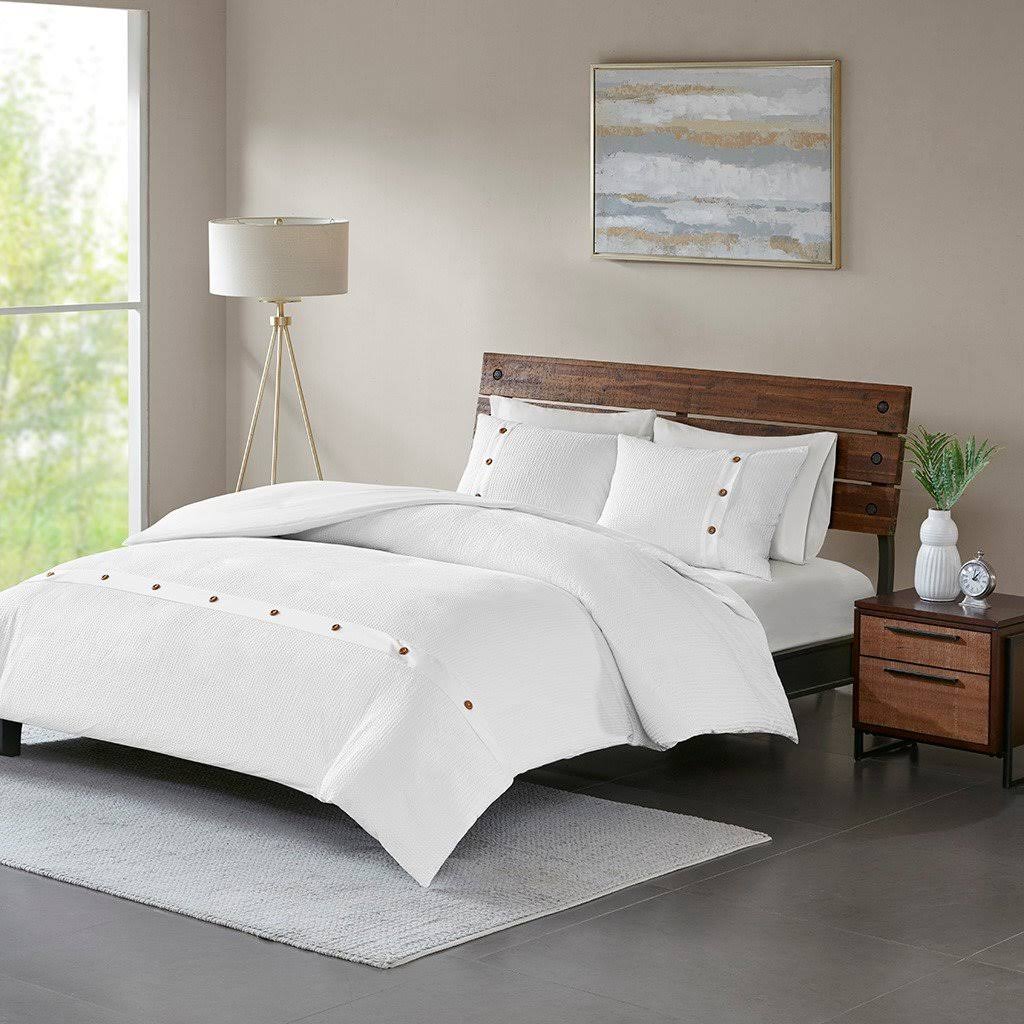 3 Piece Cotton Waffle Weave Duvet Cover Set U347