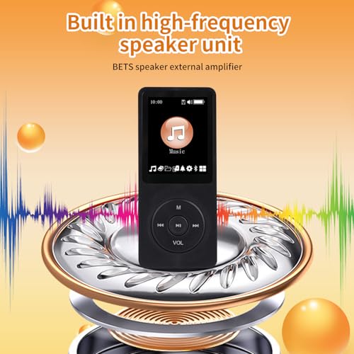 128GB Bluetooth MP3 Player with Built-in HD Speaker, Voice Recorder, HiFi Sound, E-Book, Earphones K995