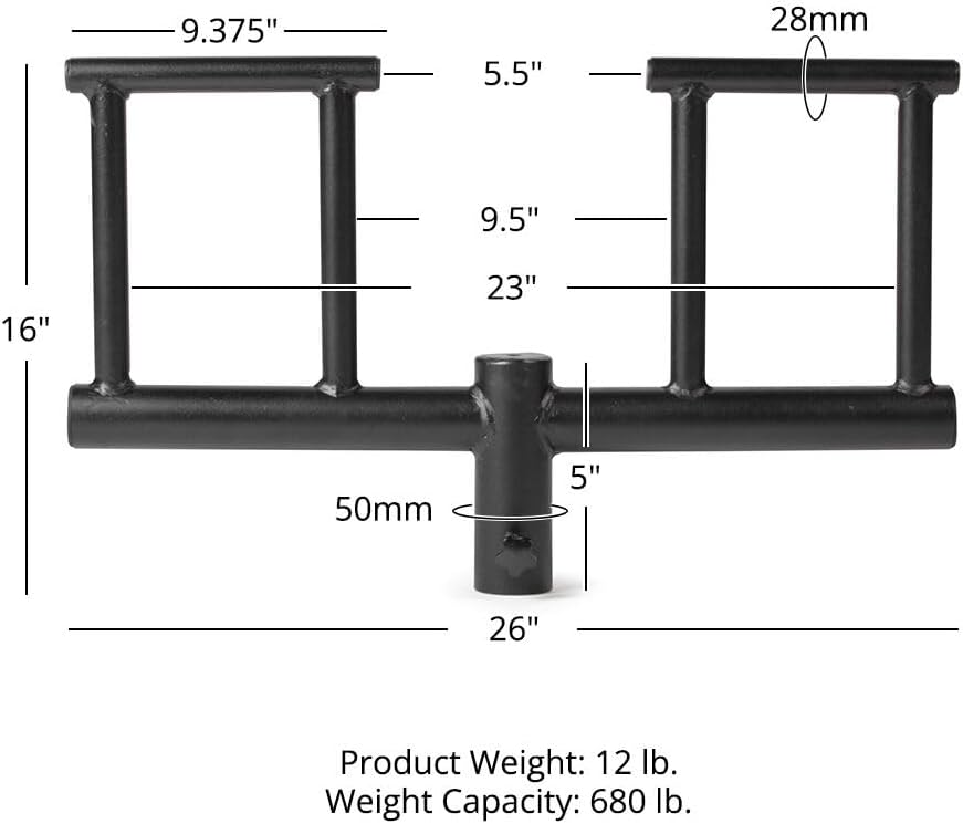 28mm Neutral Grip Handle Landmine Attachment for 2" Olympic Barbell Q883234