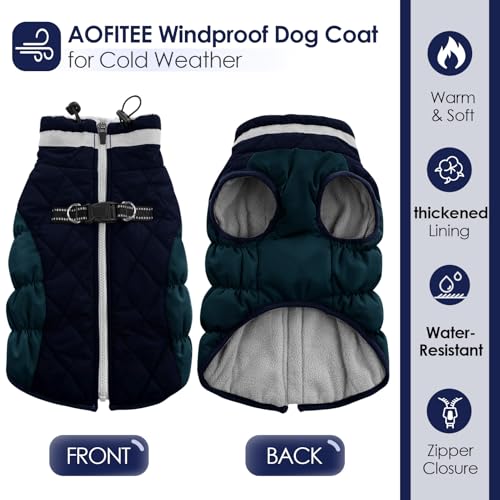Red Dog Puffer Jacket with Harness O6265