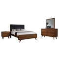 Dark Walnut Eastern King Bed 4-Piece Set I93527