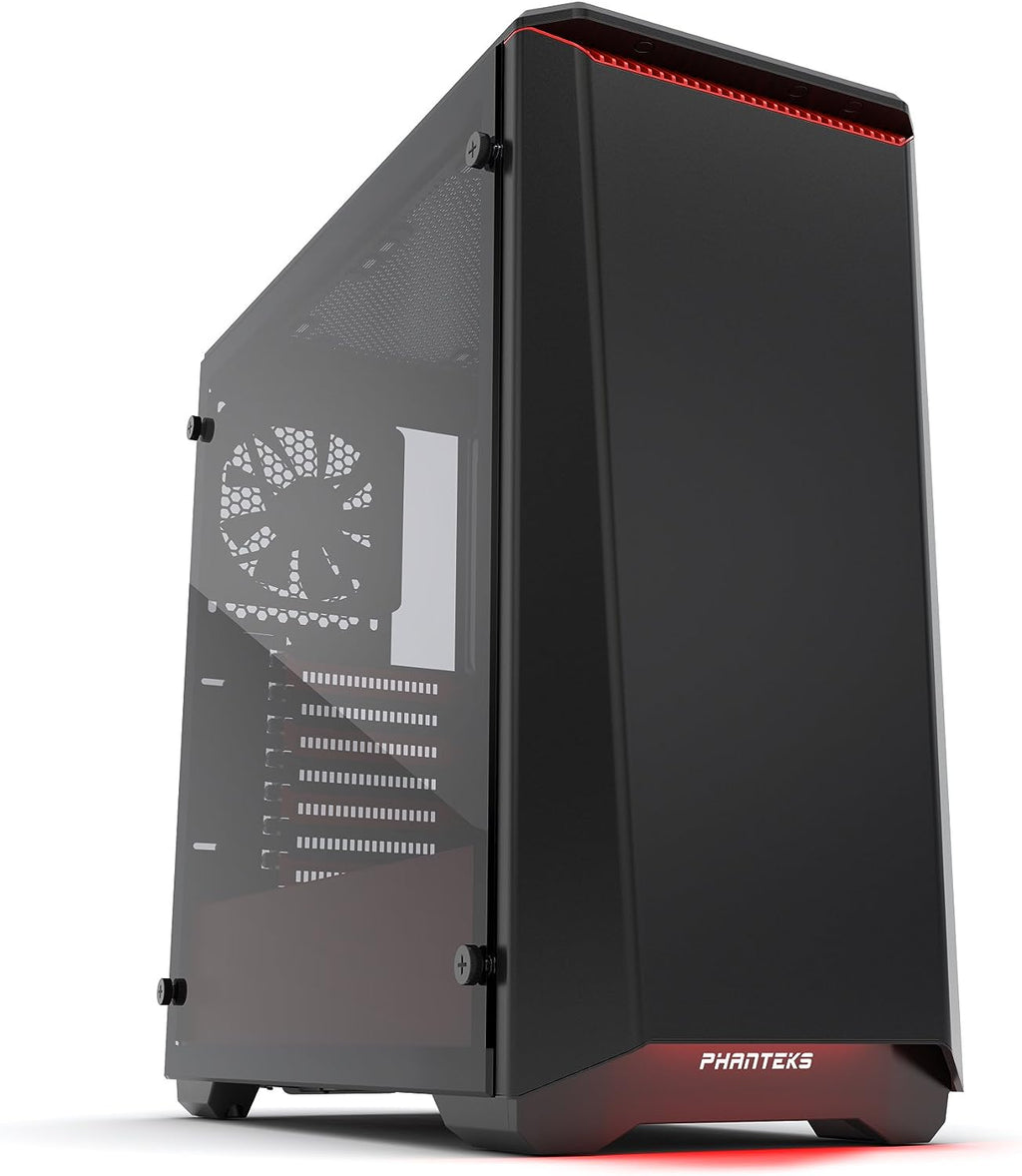 Steel ATX Mid Tower Case Tempered Glass Satin Black L342