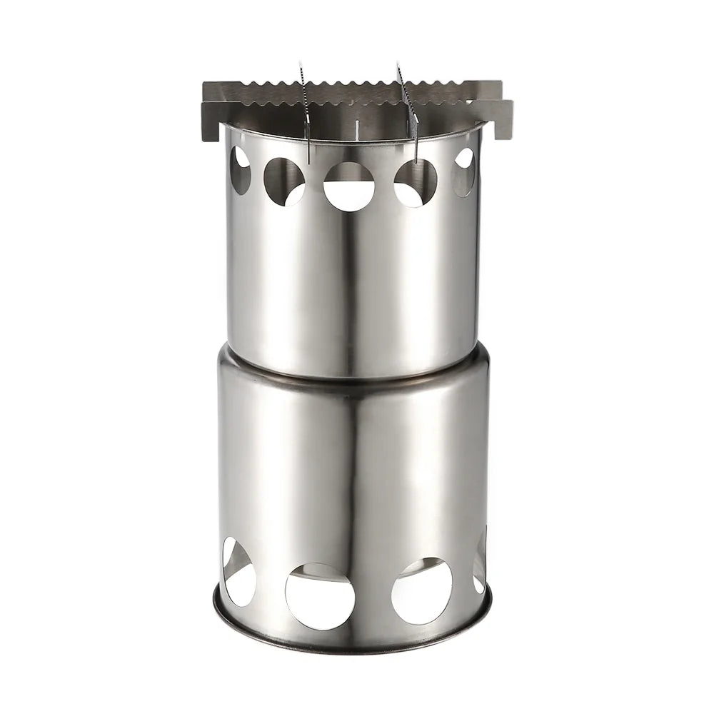 Portable Stainless Steel Wood Outdoor Cooking Camping Stove M362237