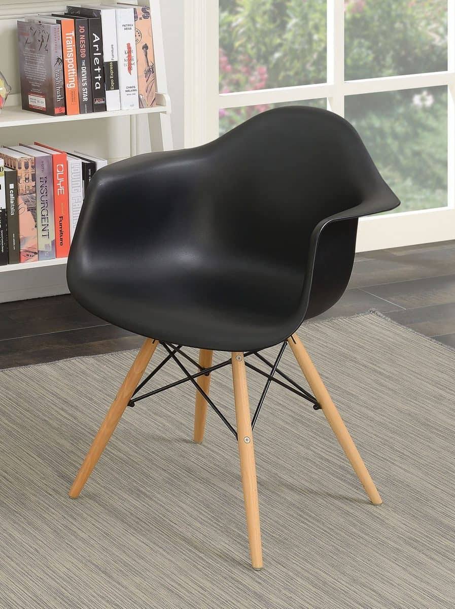 Modern Dining Arm Chair Set of 2 Black X894