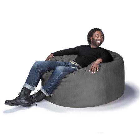 MicroSuede Charcoal Large Classic Bean Bag B4521