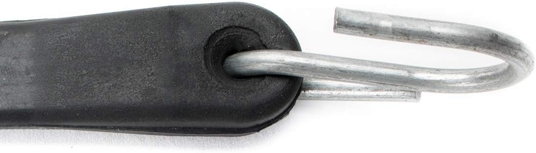 50 Pack Natural Rubber Tarp Straps with Metal S-Hooks Q819
