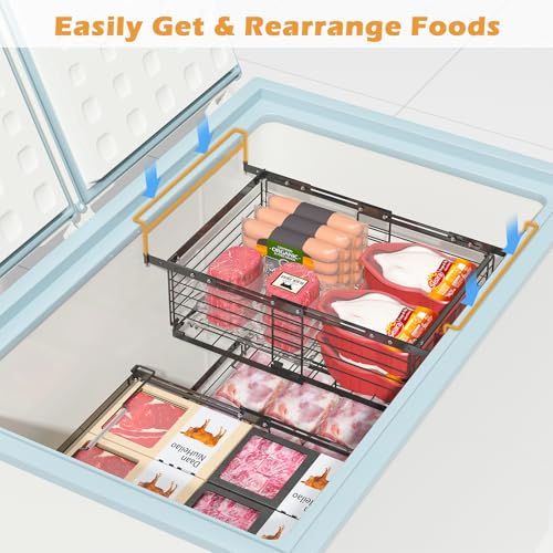 2 Pack Expandable Metal Freezer Baskets Black X662565