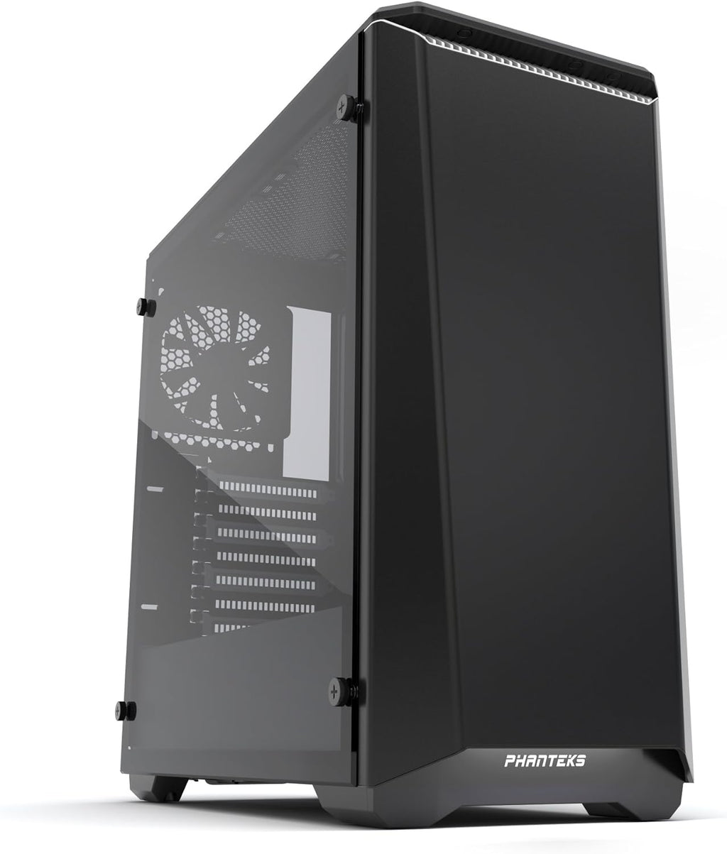 Steel ATX Mid Tower Case Tempered Glass Satin Black L342