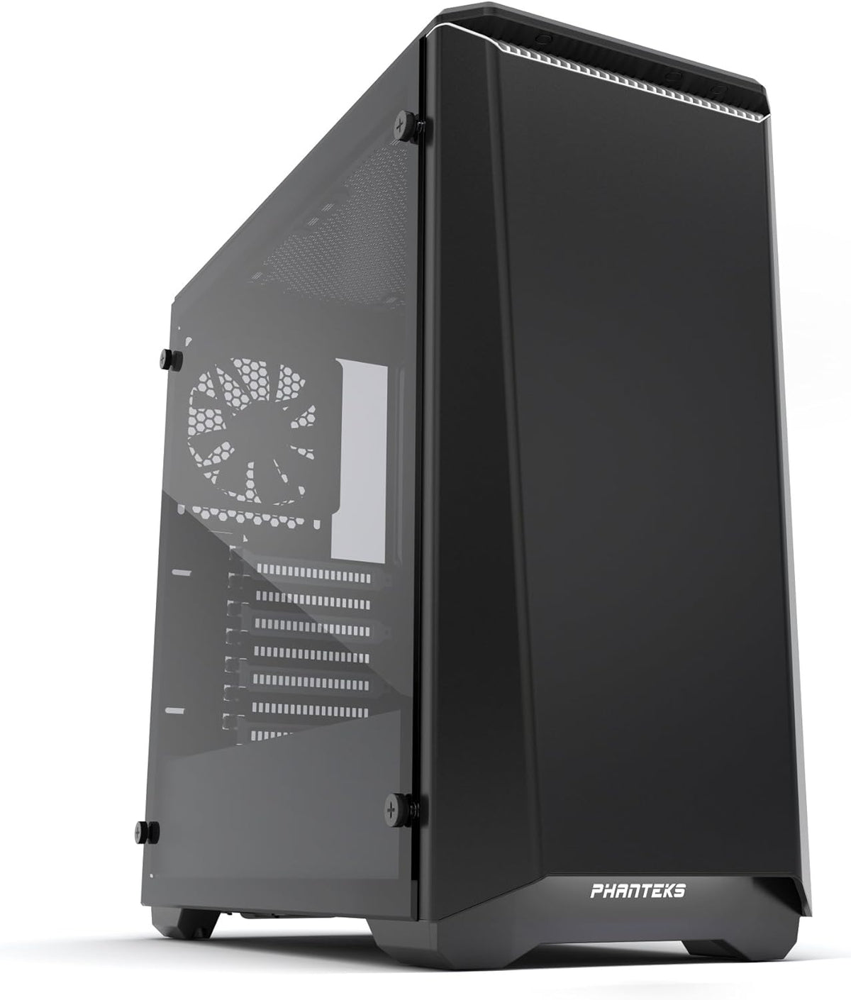 Steel ATX Mid Tower Case Tempered Glass Satin Black L342