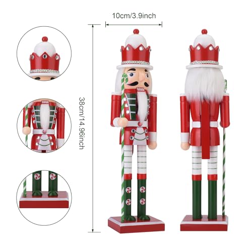 15 Inch Wooden Nutcracker Figure (Green) Z4939