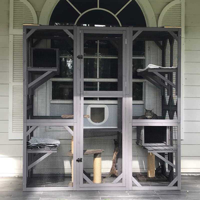 Large Cat House Outdoor Cat Enclosure M7313