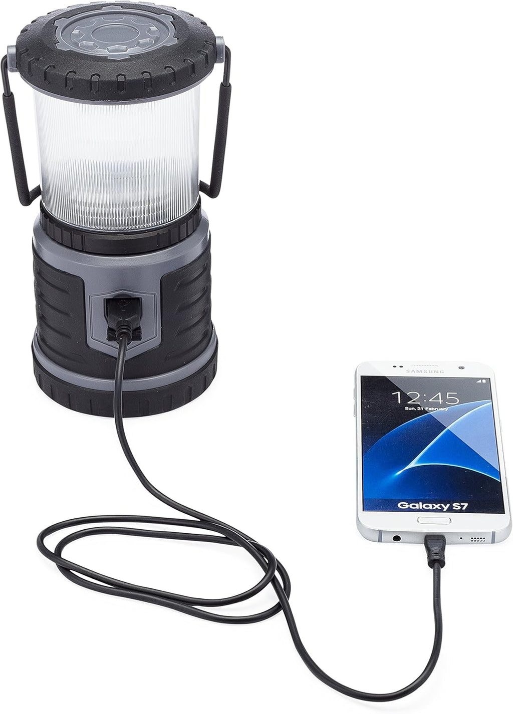 Rechargeable LED Lantern with USB Cord and Wall Plug S118576