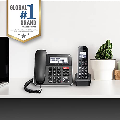 2 Handset Corded/Cordless Phone System with Answering Machine V3672