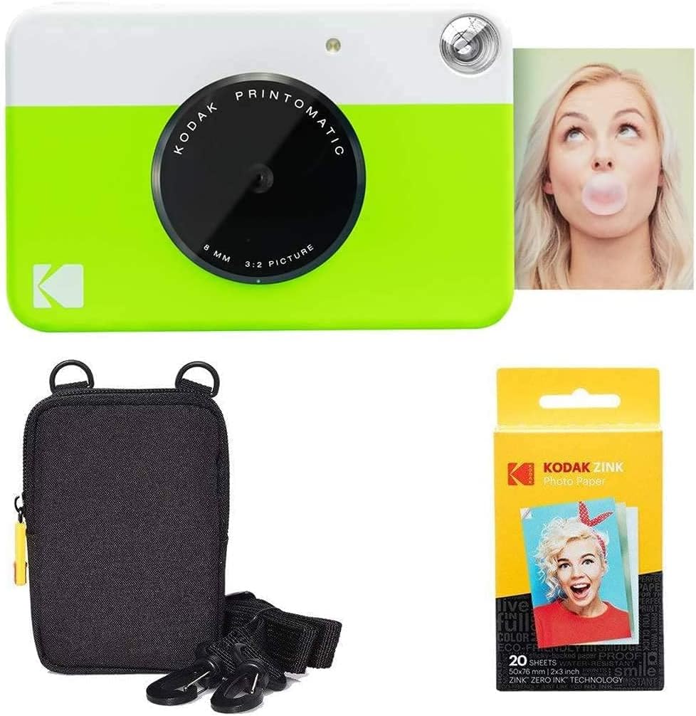 Grey Instant Camera with Zink Paper and Case K5618