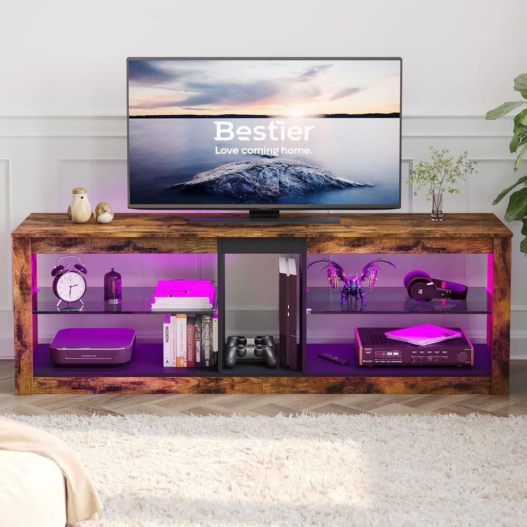 Rustic Brown 42 Inch TV Stand with LED B92753