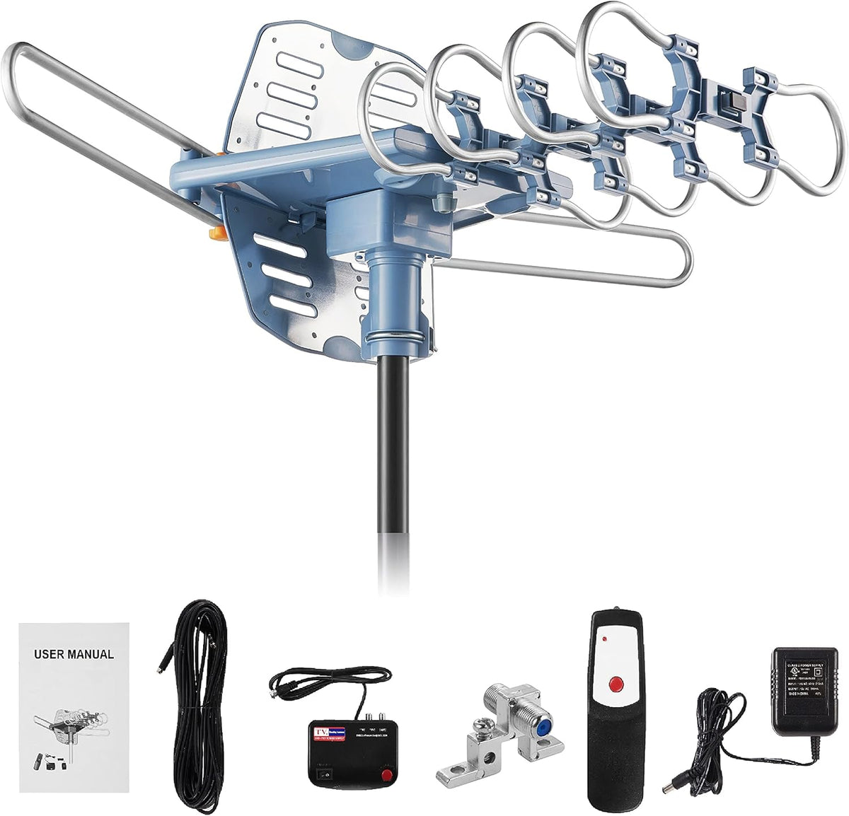 60FT RG6 Coaxial Cable Digital Outdoor Antenna F777