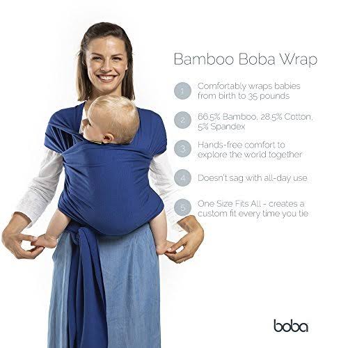 Grey Dark Blue Adjustable Wrap Baby Carrier Q469