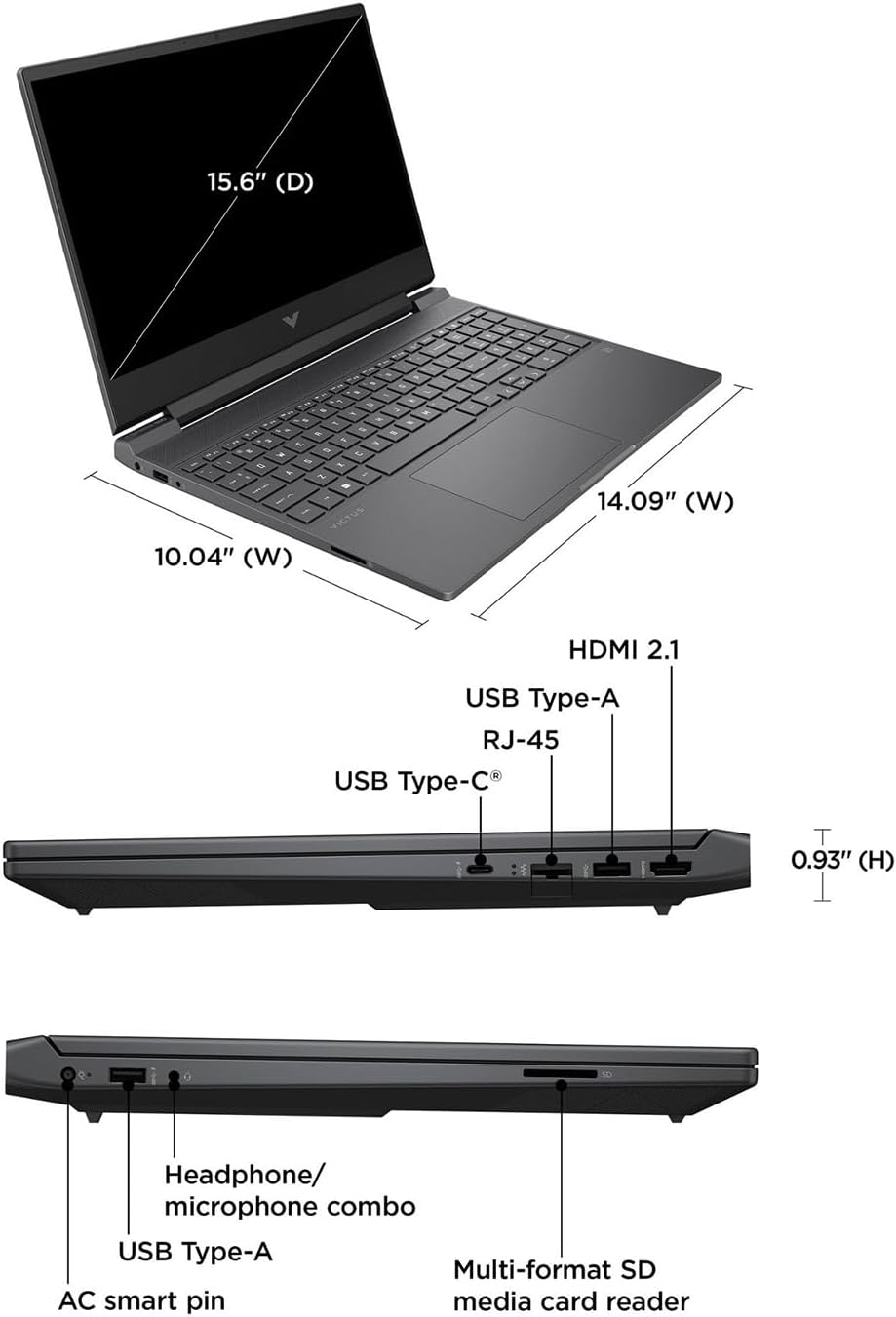 15.6" Full HD 144Hz Gaming Laptop, AMD Ryzen 5 7535HS, 16GB Memory, NVIDIA GeForce RTX 2050, 512GB SSD, Mica Silver D901227