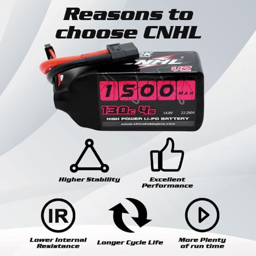 1500mAh 130C 4S Lipo Battery 14.8V with XT60 Plug (2 Packs) D190