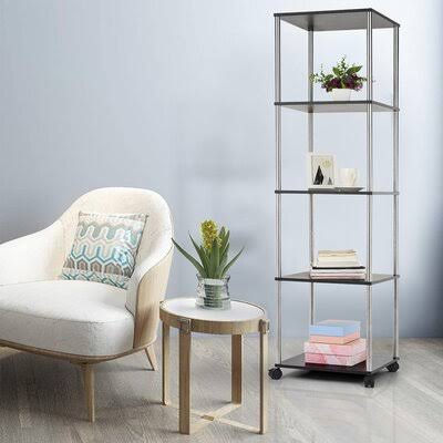5 Tier Corner Shelf Storage Rack Steel C74118