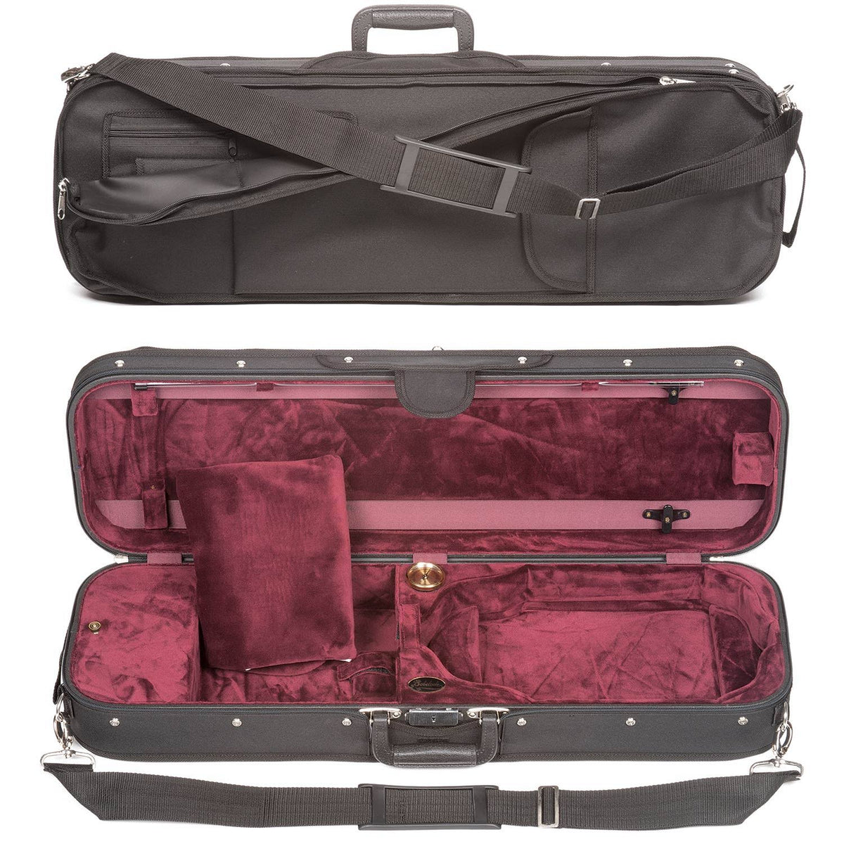 Oblong 4/4 Violin Case with Wine Velour Interior O45437